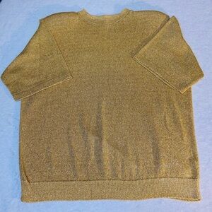 Alfred Dunner Women’s Gold Shimmer Sweater